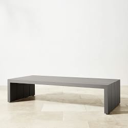 Larnaca Outdoor Slate Grey Metal Coffee Table (48&quot;-63&quot;)