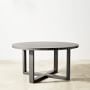 Larnaca Outdoor Slate Grey Metal Round Dining Table (60&quot;)