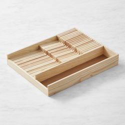 Hold Everything In-Drawer Knife Organizer, Ashwood