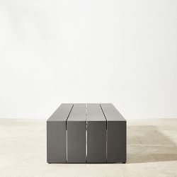 Larnaca Outdoor Slate Grey Metal Coffee Table (48&quot;-63&quot;)