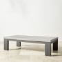 Larnaca Outdoor Slate Grey Metal Fiberstone Coffee Table (60&quot;)