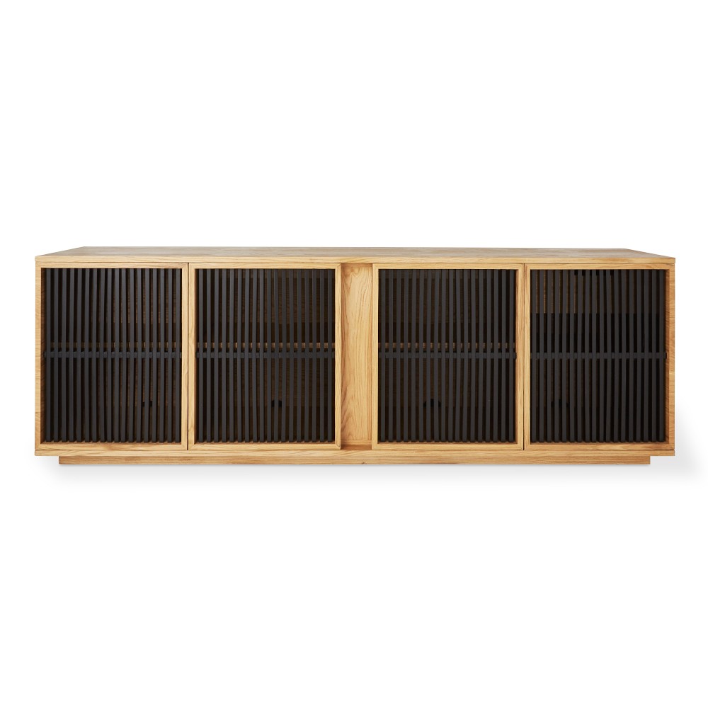Willamette Media Console, Oak, 4 Door