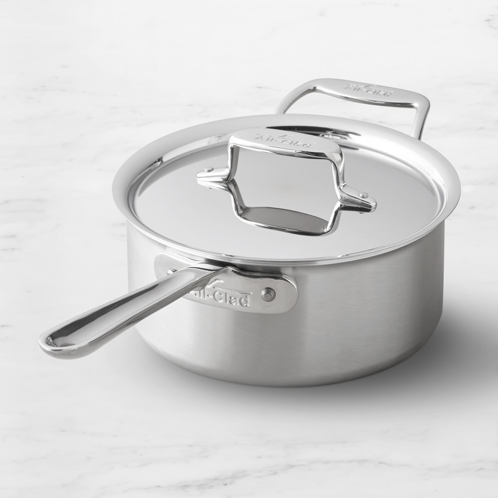 All-Clad D5® Brushed Stainless-Steel Saucepan 3-Qt.