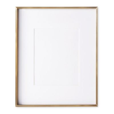 Polished Nickel Gallery Frames with Antique Brass, 8&quot; X 10&quot;