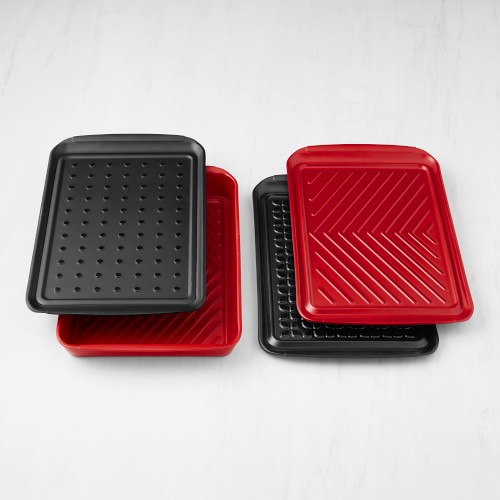 Grill Prep Tray & Marinade Tray Set, Large