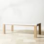 Larnaca Outdoor Teak Fiberstone Dining Table (96&quot;-108&quot;)