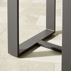 Santa Barbara Outdoor Slate Grey Metal Bar Table (37.5&quot;)