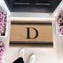 Neighburly Initial Stripes Indoor/Outdoor Monogram Doormat