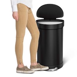 simplehuman&#8482; 45 Liter Semi-Round Kitchen Step Trash Can