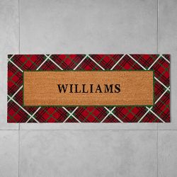 Williams Sonoma Holiday Tartan Double Doormat, PZ, Super Scraper