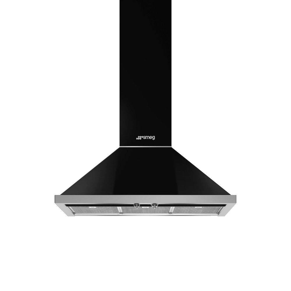 SMEG Portofino Wall Ventilation Hood, Black, 36"