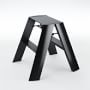 Lucano Wide 2-Step Ladder, Black