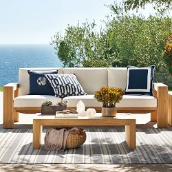 Larnaca Outdoor Teak Sofa (96&quot;-107&quot;)
