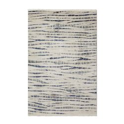 Shibori Hand Knotted Rug, Blue