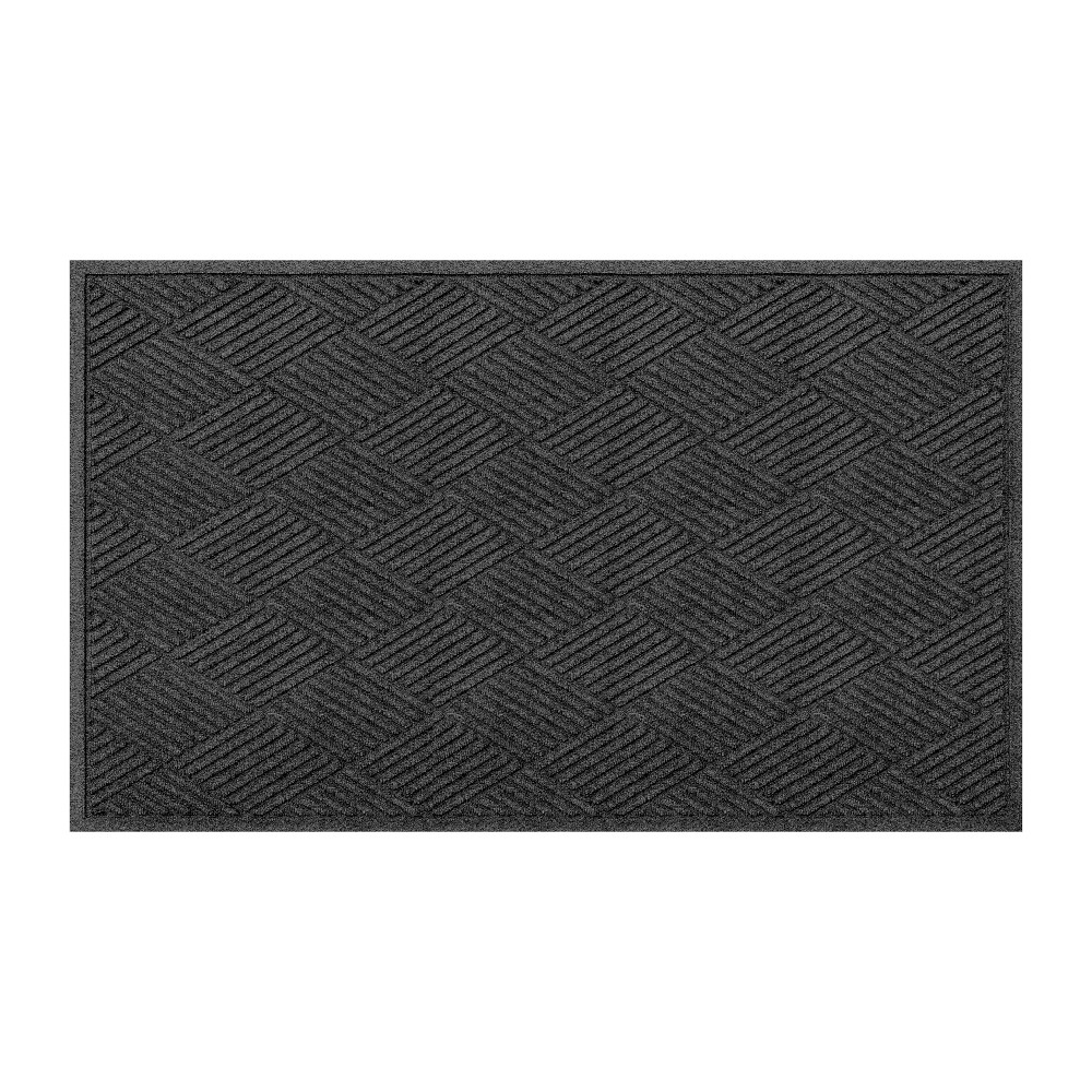 Waterhog Diamond All Weather Rug 3x5 Charcoal