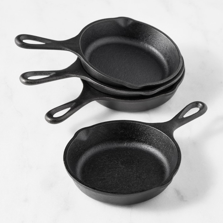 Lodge Seasoned Cast Iron Mini Skillet, 5" - Set of 4
