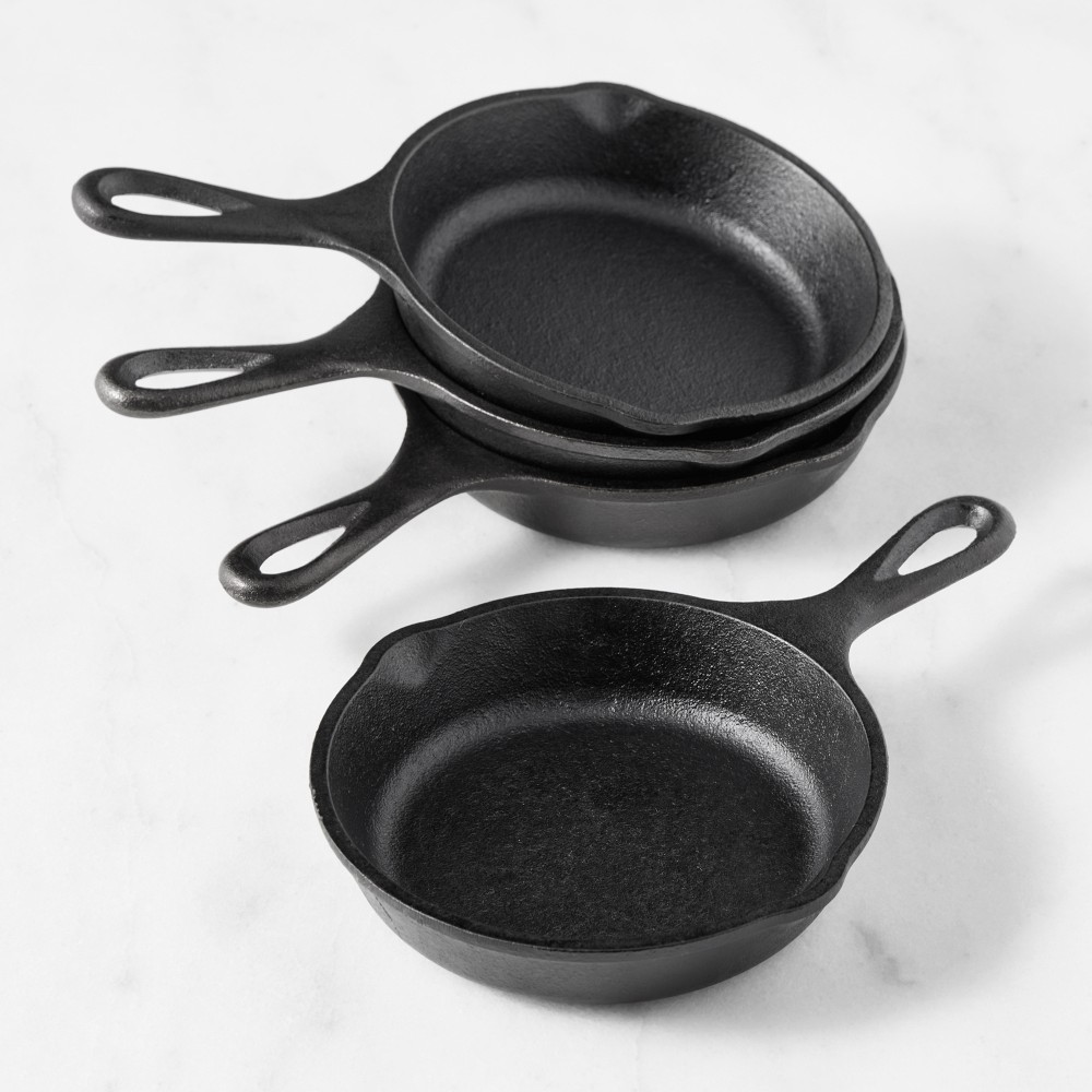 Lodge Seasoned Cast Iron Mini Skillet, 5" Set of 4