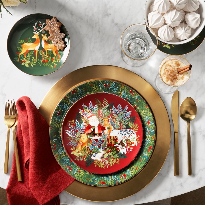 Christmas Forest Salad Plates | Williams Sonoma