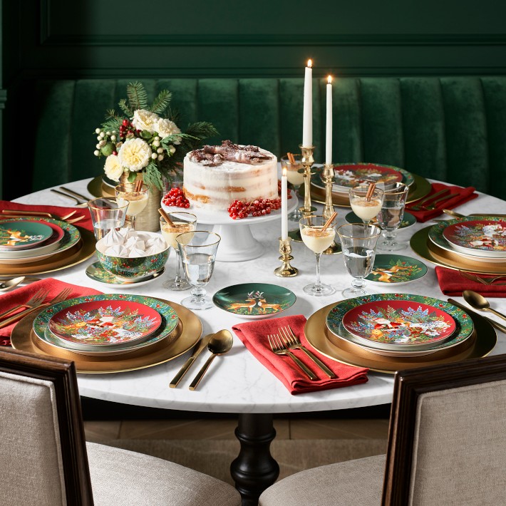 Williams-Sonoma - WILLIAMS SONOMA クリスマスプレート　4枚セット Woodland Berry Salad Plates - Set of 4 | Williams Sonoma