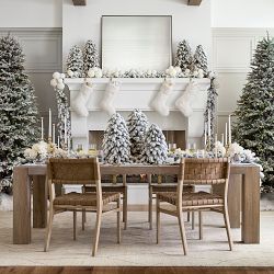 Jeff Leatham x Williams Sonoma Faux Fur Stocking White