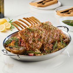 Hestan Provisions Stainless-Steel Oval Gratin Roaster