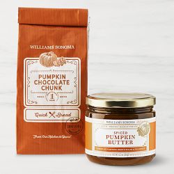 Williams Sonoma Pumpkin Chocolate Chunk Quick Bread Mix & Spiced Pumpkin Butter