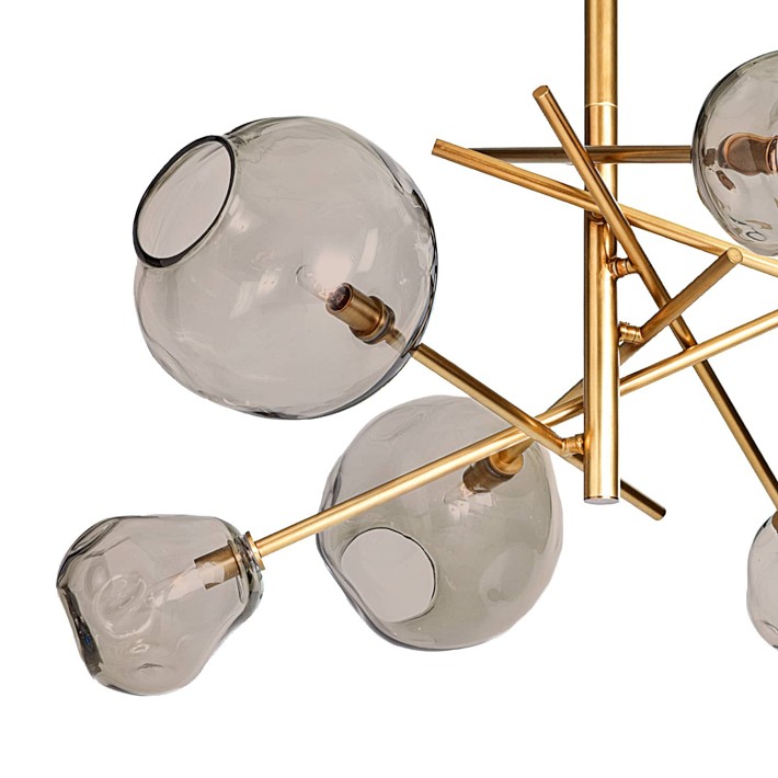 Molten Chandelier - Unique Glass & Brass Lighting