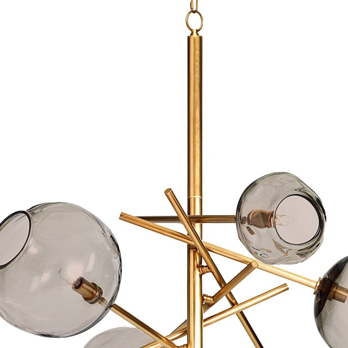 Molten Chandelier - Unique Glass & Brass Lighting