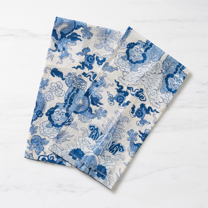 Matouk Schumacher Magic Mountain Towels, Set of 2, Blue