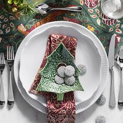 Bordallo Pinheiro Cabbage Christmas Tree Individual Bowls
