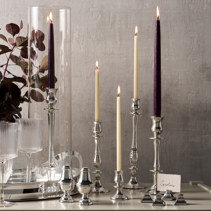 Heirloom Silver Tiny Taper Holders