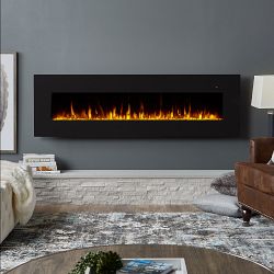 Faroe Wall Hung Electric Fireplace (72&quot;)