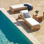 Larnaca Outdoor Teak Narrow Side Table (27&quot;)