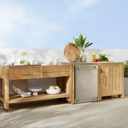 Larnaca Outdoor Teak Prep Table (58&quot;)