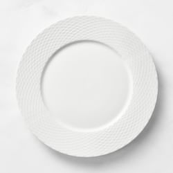 Pillivuyt Basketweave Porcelain Dinner Plates, Set of 4