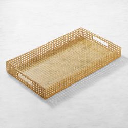 Rattan and Acrylic Tray