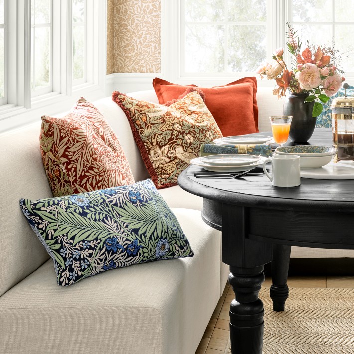 Morris &amp; Co. x Williams Sonoma Home Reversible Performance Pillow Cover, Strawberry Thief