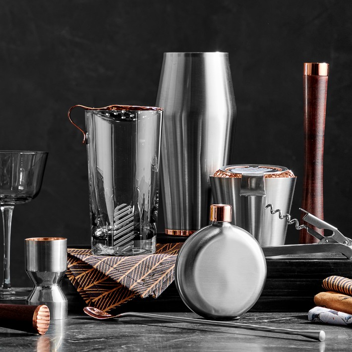 Williams Sonoma x Billy Reid Shaker &amp; Julep Strainer, 4-Piece Set