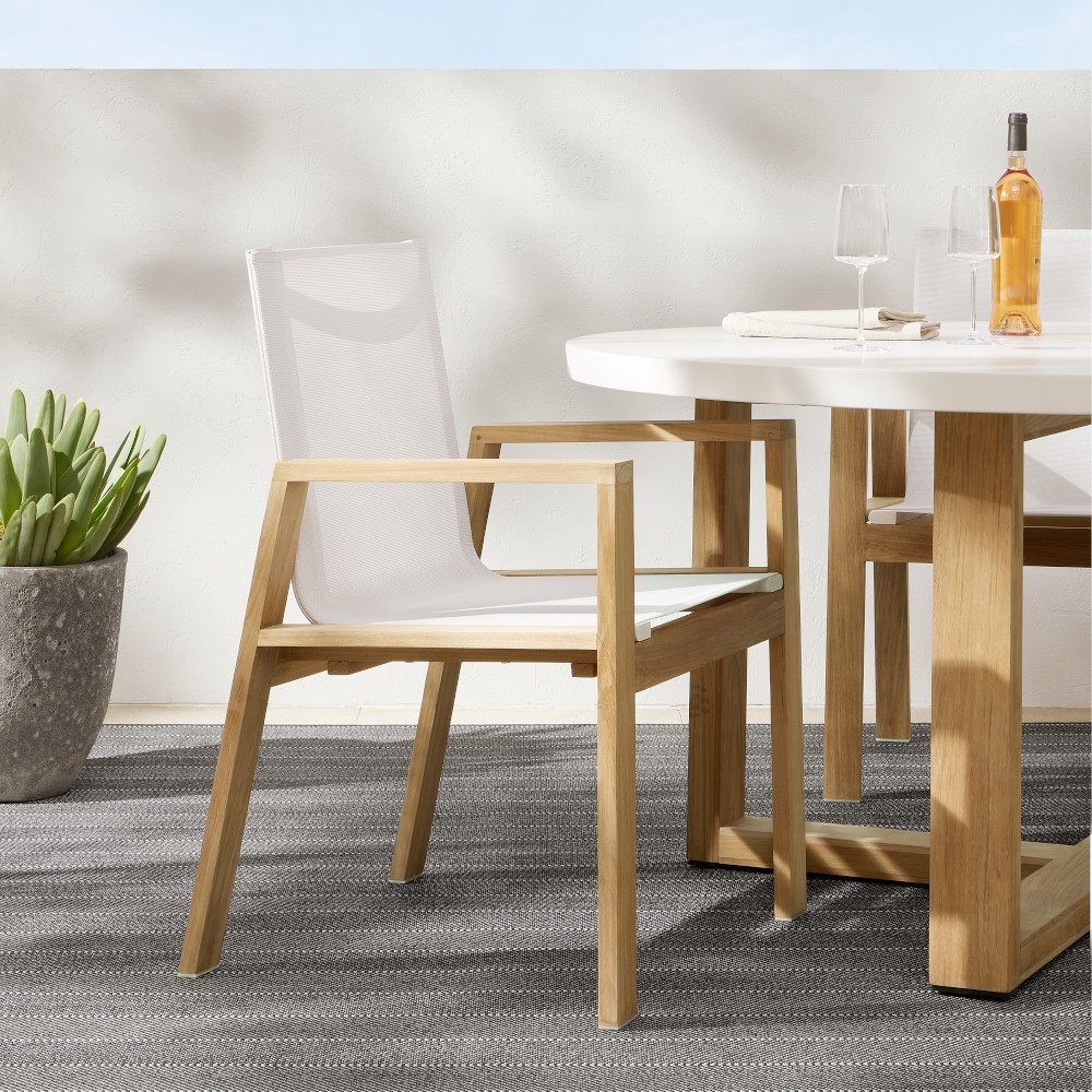Santa Barbara Outdoor Natural Teak Dining Armchair