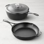 Lodge Blacklock Triple Seasoned Cast Iron 3-Piece Set, Saute Pan & 10 1/4" Skillet