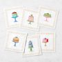 Celebration Embroidered Linen Cocktail Coasters, Set of 6