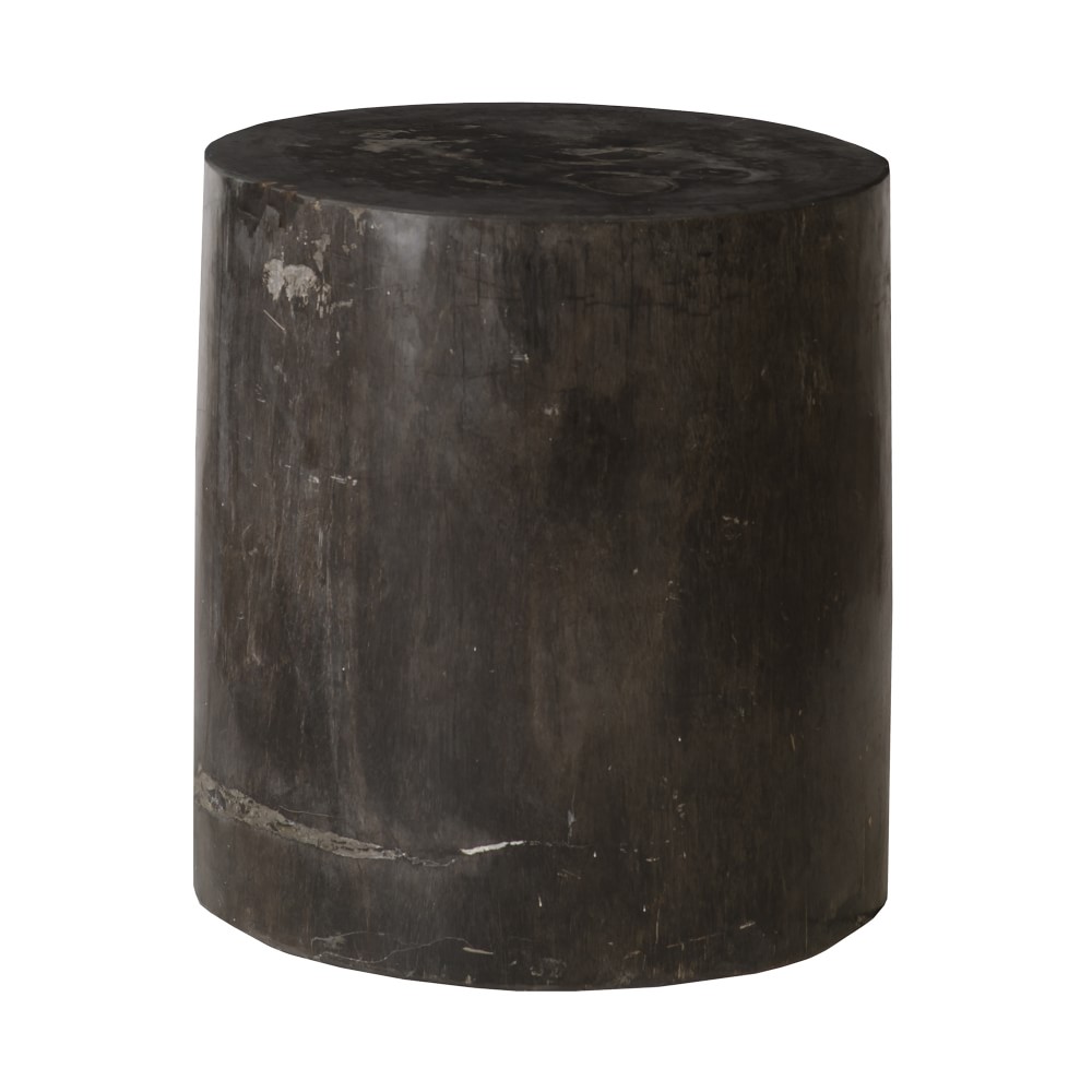 Petrified Wood Stool, Wood, Espresso Wood