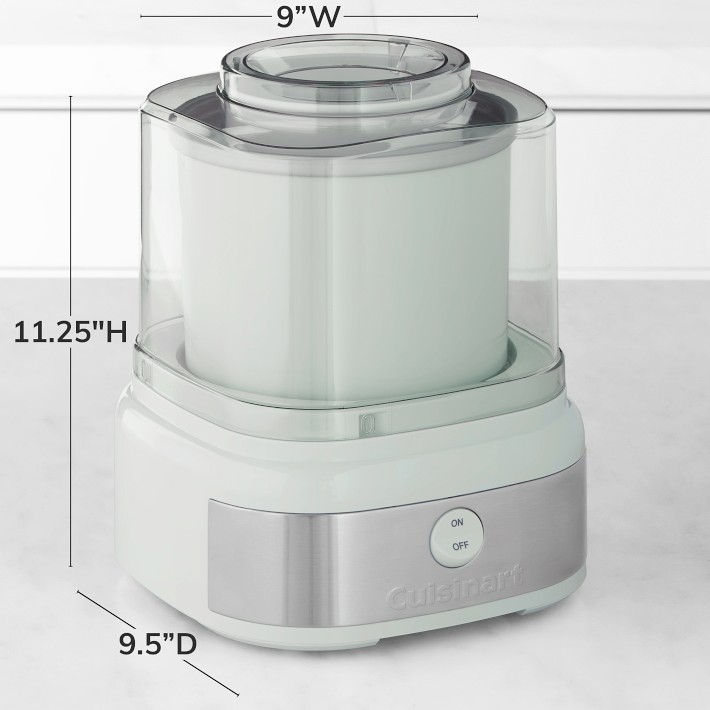 ice cream maker with stainless steel canister