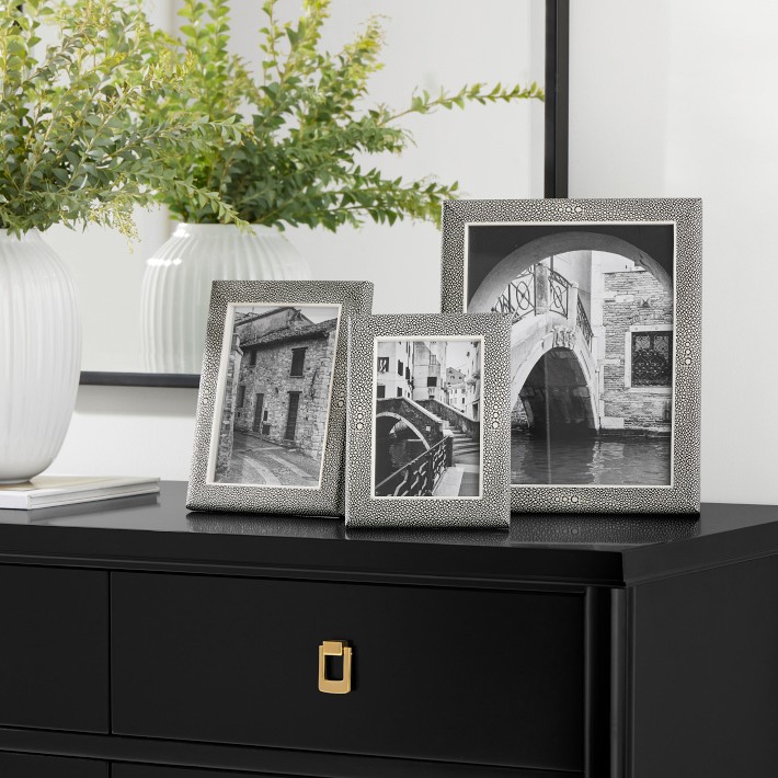 Faux Shagreen Picture Frames, 8&quot; X 10&quot;