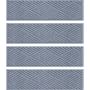 Waterhog Diamonds 8.5"x30" Stair Tread Mats, Set of 4, Bluestone