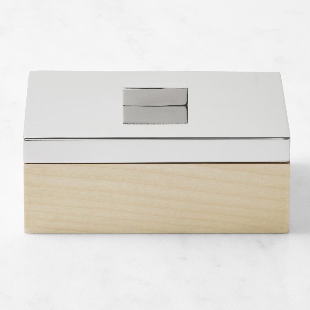 Aerin Figured Sycamore Box, 6" X 8 "