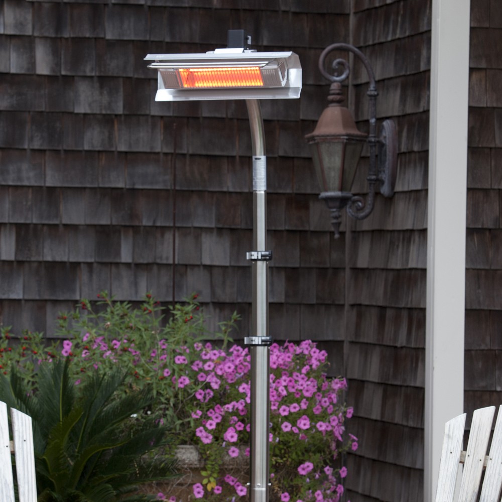 Stainless Steel Pole Mounted Infrared Patio Heater (22&quot;)