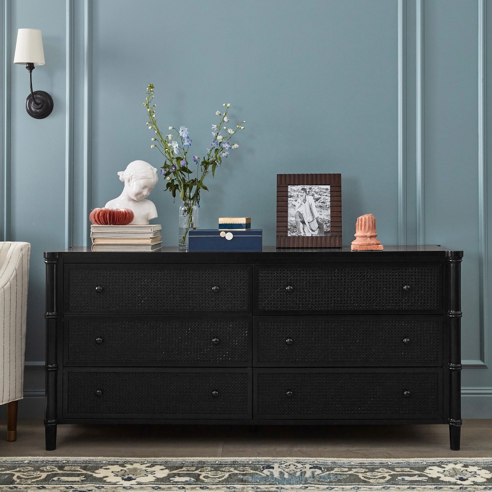 Cane 6-Drawer Dresser (68&quot;)