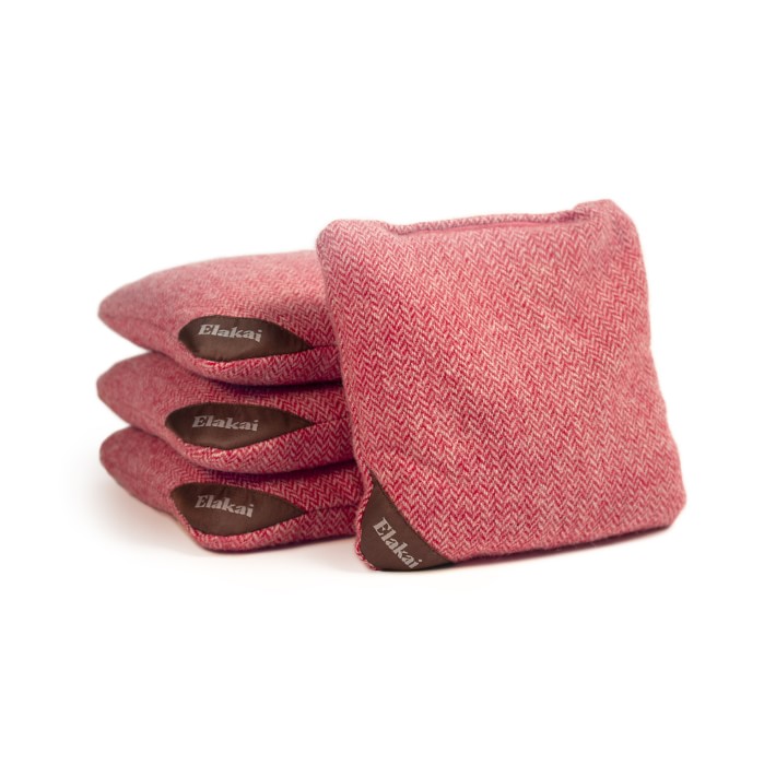 Herringbone Cornhole Bags, Cardinal Red