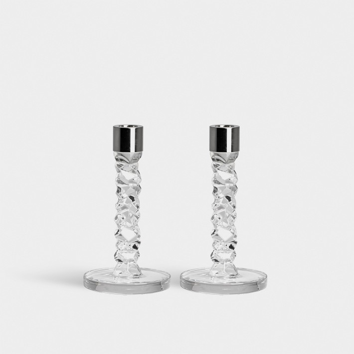 Orrefors Carat Candlestick, Set of 2